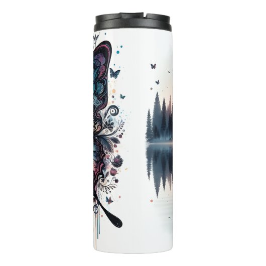 Butterfly Sunset Thermosbecher (Rückseite)