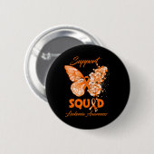 Butterfly Support Squad Leukämie Bewusstsein Button (Vorne & Hinten)