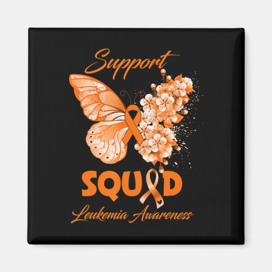 Butterfly Support Squad Leukämie Bewusstsein Magnet (Vorne)