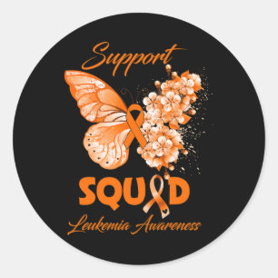 Butterfly Support Squad Leukämie Bewusstsein Runder Aufkleber