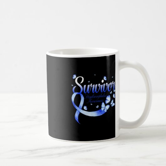 Butterfly Survivor Hydrocephalus Bewusstsein Kaffeetasse (Rechts)