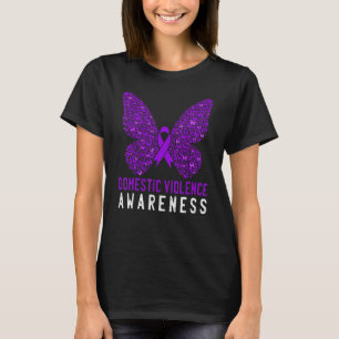 Butterfly Survivor Inlandliche Gewalt Bewusstsein  T-Shirt