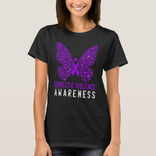 Butterfly Survivor Inlandliche Gewalt Bewusstsein  T-Shirt