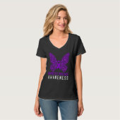 Butterfly Survivor Inlandliche Gewalt Bewusstsein  T-Shirt (Vorderseite Vollansicht)