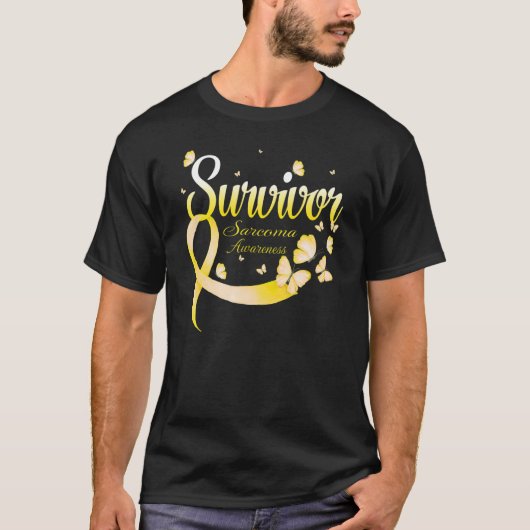 Butterfly Survivor Sarcoma Bewusstsein T-Shirt (Vorderseite)