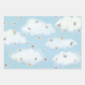 Butterfly Swarm in Dreamy Blue Sky Geschenkpapier Set (Vorderseite)
