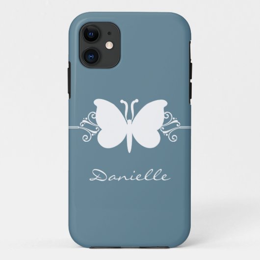 Butterfly Swirl BT iPhone 5 Fall, Blau Case-Mate iPhone Hülle (Rückseite)