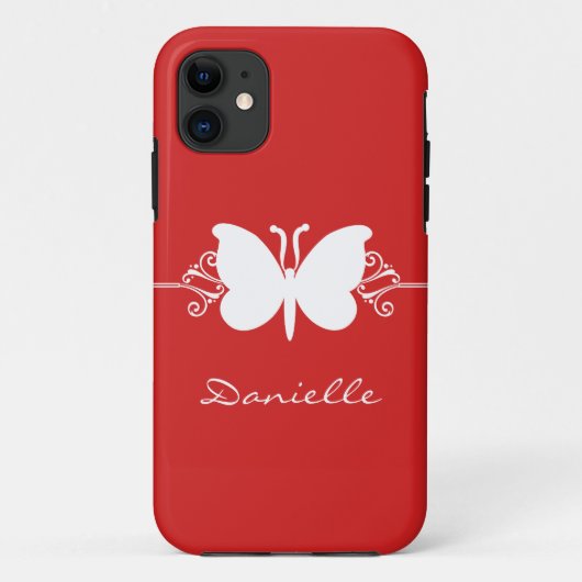 Butterfly Swirl BT iPhone 5 Fall, Red Case-Mate iPhone Hülle (Rückseite)
