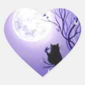 Butterfly Swirl Herz-Aufkleber (Vorderseite)