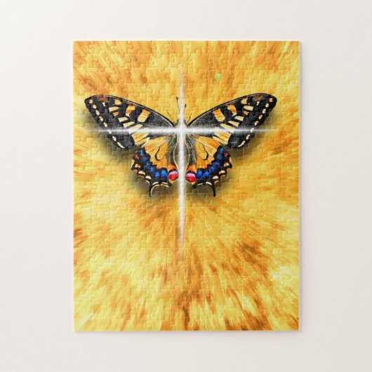 Butterfly symbolisiert die Auferstehung Christi Puzzle (Vertikal)