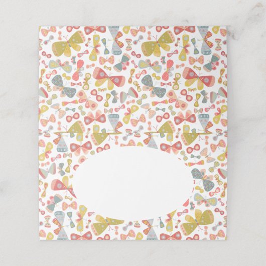 Butterfly Tango Platzkarte (Außenseite Aufgefaltet)