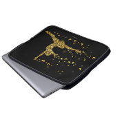 Butterfly-Tänzer (Gold) Laptop-Sieb Laptopschutzhülle (Vorne Knopf)