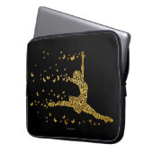 Butterfly-Tänzer (Gold) Laptop-Sieb Laptopschutzhülle (Vorderseite Links)