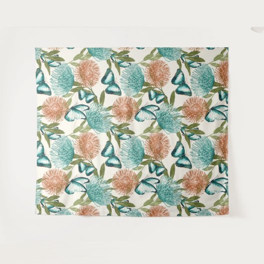 Butterfly Tapestry Blanket Wandteppich (Vorderseite (Horizontal))