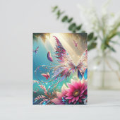 Butterfly Tapestry Postkarte (Stehend Vorderseite)
