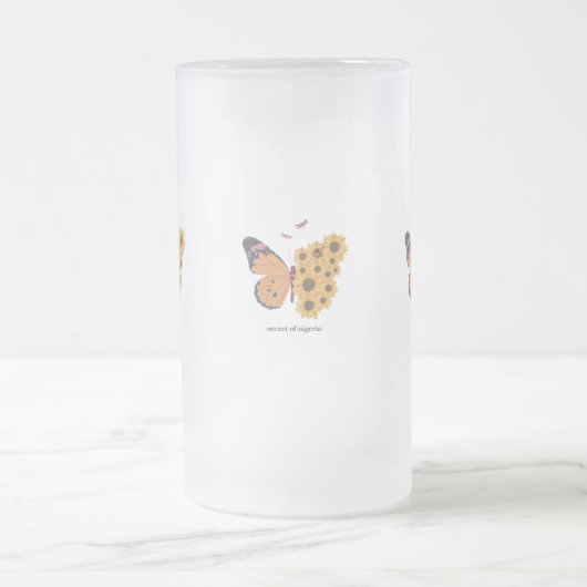 Butterfly-Tasse Mattglas Bierglas (Mittel)