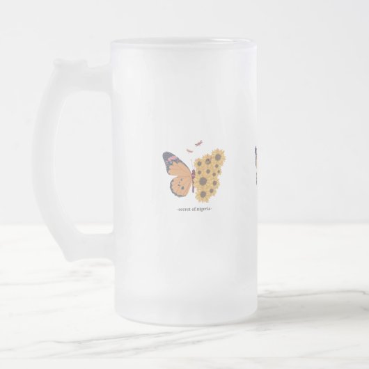 Butterfly-Tasse Mattglas Bierglas (Links)