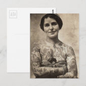 Butterfly Tattoo Girl Postkarte (Vorne/Hinten)