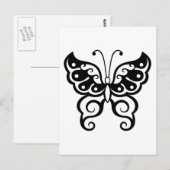 Butterfly Tattoo Postkarte (Vorne/Hinten)