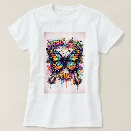Butterfly Tees Co. Graffiti-Schmetterling-Shirt 00 (Design vorne)
