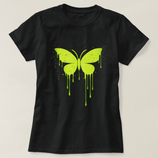 Butterfly Tees Co. Grüner Schmetterling Drip 00477 (Design vorne)