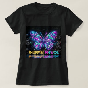 Butterfly Tees Co. Neon-Schmetterling-Shirt 004779