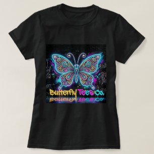 Butterfly Tees Co. Neon-Schmetterling-Shirt 004779