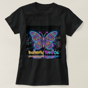 Butterfly Tees Co. Neon-Schmetterling-Shirt 004779