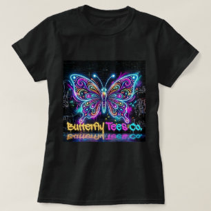 Butterfly Tees Co. Neon-Schmetterling-Shirt 004780