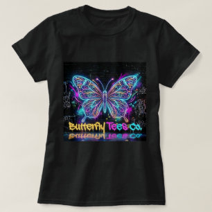 Butterfly Tees Co. Neon-Schmetterling-Shirt 004780