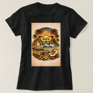 Butterfly TEES CO. Retro-Schmetterling-Shirt 00478