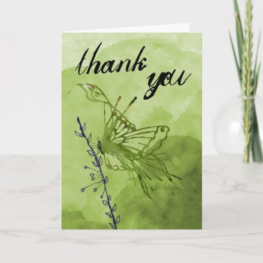 Butterfly thank you card dankeskarte (Vorderseite)