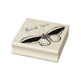Butterfly Thank You Ink Stamp  Gummistempel