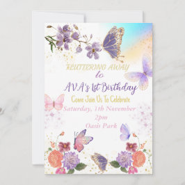 Butterfly Thema Geburtstag Einladung