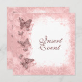 Butterfly Thema Hochzeit Verlobung Geburtstag Einladung (Vorne/Hinten)