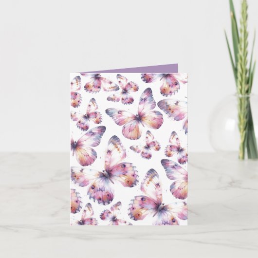Butterfly Theme Dankeschön Karten (Vorderseite)