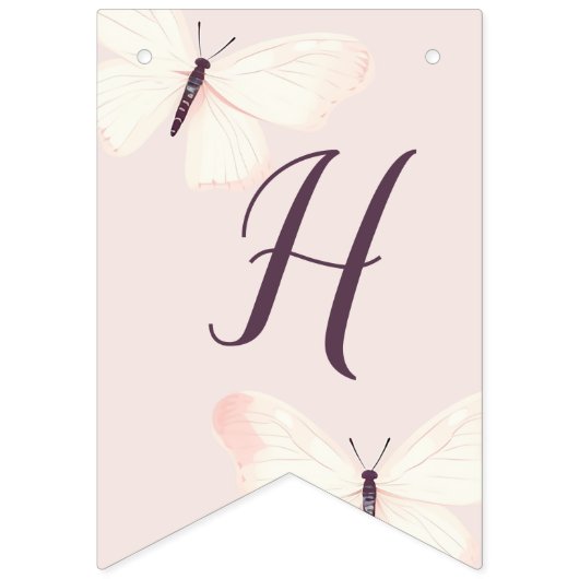 Butterfly Theme Geburtstag Wimpelkette (Zweite Fahne)