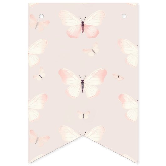 Butterfly Theme Geburtstag Wimpelkette (Erste Fahne)