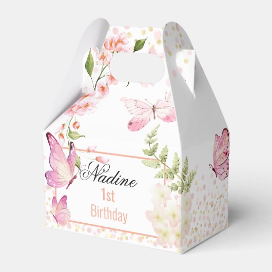 Butterfly Theme Gefallen Box Geschenkschachtel (Vorderseite)