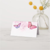 Butterfly Theme Girl Birthday Party Food Zents Platzkarte (Rückseite)