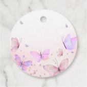 Butterfly Theme Round-Gefallen-Tags Geschenkanhänger (Rückseite)
