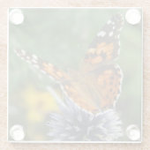 Butterfly Thistle Glass Untersetzer (Rückseite)