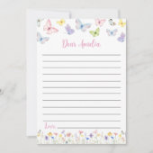 Butterfly Time Capsule Note Card Dankeskarte (Vorderseite)