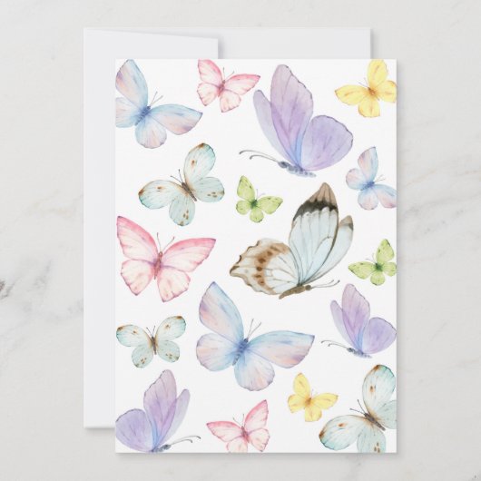 Butterfly Time Capsule Note Card Dankeskarte (Rückseite)