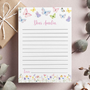 Butterfly Time Capsule Note Card Dankeskarte