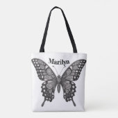 Butterfly Tote Bag, Niedlich Butterfly Tasche (Rückseite)