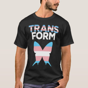 Butterfly Transgender-Flag Transform Pink Blue Whi T-Shirt