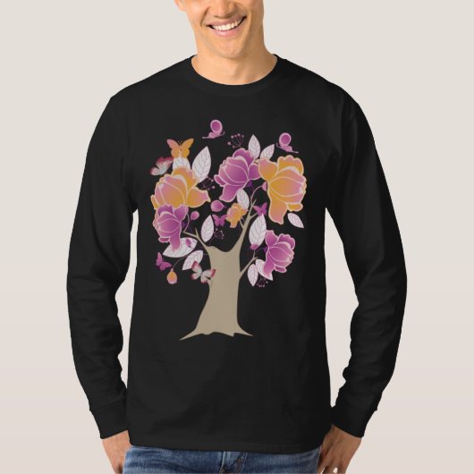 Butterfly Tree Beautiful Butterfly Tree Butterflie T-Shirt (Vorderseite)