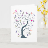 Butterfly Tree Beautiful Karte (Gelbe Blume)