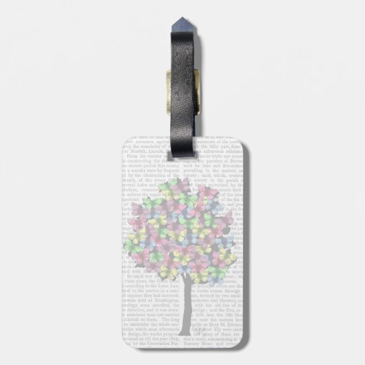 Butterfly Tree Gepäckanhänger (Rückseite vertikal)